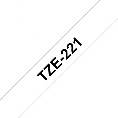 Taśma laminowana Brother TZe-221 biała 9mm szerokości do drukarek Brother PT