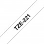 Taśma laminowana Brother TZe-221 biała 9mm szerokości do drukarek Brother PT