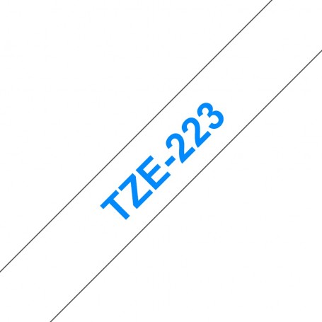 Taśma laminowana Brother TZe-223 biała 9mm szerokości do drukarek Brother PT