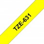 Taśma laminowana Brother TZe-631 żółta 12mm szerokości do drukarek Brother PT