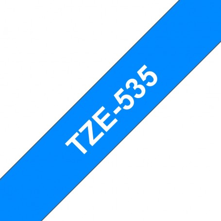 Taśma laminowana Brother TZe-535 niebieska 12mm szerokości do drukarek Brother PT