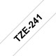 Taśma laminowana Brother TZe-241 biała 18mm szerokości do drukarek Brother PT