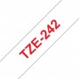 TZe-242 Brother white, red print width 18mm