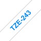 Taśma laminowana Brother TZe-243 biała 18mm szerokości do drukarek Brother PT