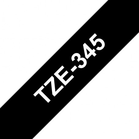 Taśma laminowana Brother TZe-345 czarna 18mm szerokości do drukarek Brother PT