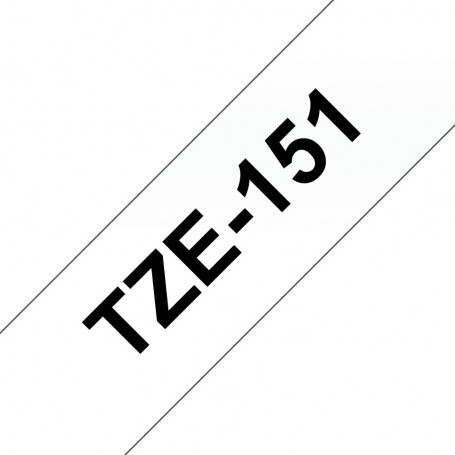 Taśma laminowana Brother TZe-151 przezroczysta 24mm szerokości do drukarek Brother PT
