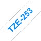 Taśma laminowana Brother TZe-253 biała 24mm szerokości do drukarek Brother PT