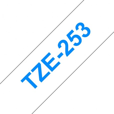 Taśma laminowana Brother TZe-253 biała 24mm szerokości do drukarek Brother PT