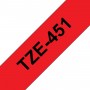 TZe-451 Brother red, black print width 24mm