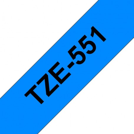 Taśma laminowana Brother TZe-551 niebieska 24mm szerokości do drukarek Brother PT