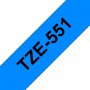 TZe-551 Brother blue, black print width 24mm