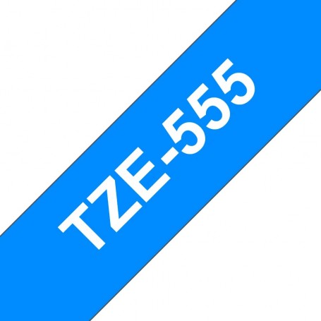 Taśma laminowana Brother TZe-555 niebieska 24mm szerokości do drukarek Brother PT
