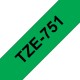 Taśma laminowana Brother TZe-751 zielona 24mm szerokości do drukarek Brother PT