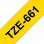 Taśma laminowana Brother TZe-661 żółta 36mm szerokości do drukarek Brother PT