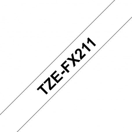 Taśma laminowana Brother TZe-Fx211 biała 6mm szerokości do drukarek Brother PT
