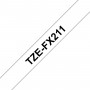 TZe-FX211 Brother elastic band, white black print width 6mm