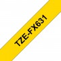 Taśma laminowana Brother TZe-Fx631 żółta 12mm szerokości do drukarek Brother PT