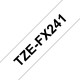 Taśma laminowana Brother TZe-Fx241 biała 18mm szerokości do drukarek Brother PT