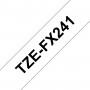 Taśma laminowana Brother TZe-Fx241 biała 18mm szerokości do drukarek Brother PT