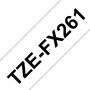 TZe-FX261 Brother elastic band, white black print width 36mm