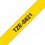 Taśma laminowana Brother TZe-S621 żółta 9mm szerokości mocny klej do drukarek Brother PT