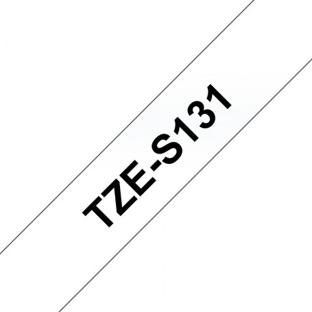 Taśma laminowana Brother TZe-S131 przezroczysta 12mm szerokości mocny klej do drukarek Brother PT