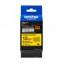 TZe-S631 Brother with strong glue, yellow black print width 12mm