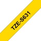 Taśma laminowana Brother TZe-S631 biała 12mm szerokości mocny klej do drukarek Brother PT