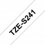 Taśma laminowana Brother TZe-S241 biała 18mm szerokości mocny klej do drukarek Brother PT