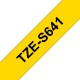 Taśma laminowana Brother TZe-S641 żółta 18mm szerokości mocny klej do drukarek Brother PT