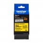 TZe-S651 Brother with strong glue, yellow black print width 24mm