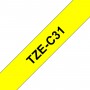 Taśma laminowana Brother TZe-C31 fluorescencyjna żółta 12mm szerokości do drukarek Brother PT