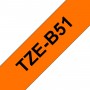 Taśma laminowana Brother TZe-B51 fluorescencyjna pomarańczowa 24mm szerokości do drukarek Brother PT