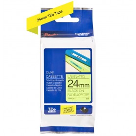 TZe-C51 Brother fluorescent yellow, black print width 24mm