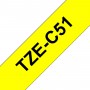 Taśma laminowana Brother TZe-C51 fluorescencyjna żółta 24mm szerokości do drukarek Brother PT