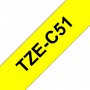 TZe-C51 Brother fluorescent yellow, black print width 24mm