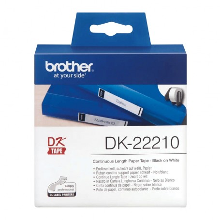 DK-22210 Brother continuous paper tape, white, 29mm x 30.48m