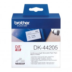 DK-44205 Brother taśma ciągła papierowa, biała, słaby klej, 62mm x 30.48m