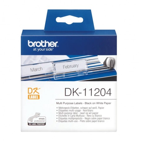 DK-11204 Labels Brother, white, 17mm x 54mm, 400 pcs