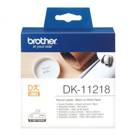 DK-11218 Labels Brother, white, round, avg. 24 mm, 1000 pcs.