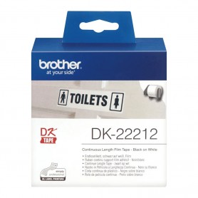 Etykiety Brother DK-22212 62mmx30.48m, białe, do drukarek etykiet Brother QL 
