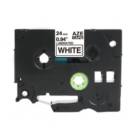 Tze-251 Brother white black print 24mm replacement