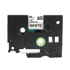 Tze-261 Brother white black print 36mm replacement