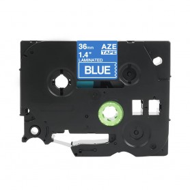 Tze-565 Brother blue, white print 36mm replacement
