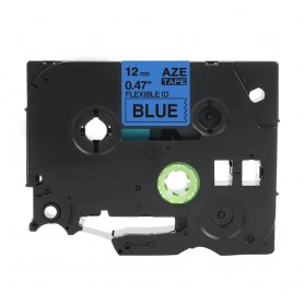 Tze-FX531 Brother niebieska, elastyczna, czarny nadruk 12mm zamiennik