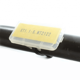 Oznacznik kablowy montowany opaską, długość kieszonki 42 mm, szer. 17 mm, 100 szt w paczce