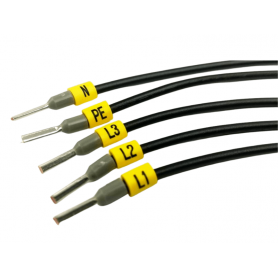 Cable marker sliding electrical symbols