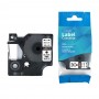 Tape DYMO D1 40913 S0720680 9 mm white background, black print compatible