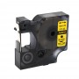 Taśma Dymo D1 45018 S0720580 12 mm żółte tło czarny druk zamiennik