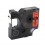 Taśma Dymo D1 45017 S0720570 12 mm  czerwone tło czarny druk zamiennik
